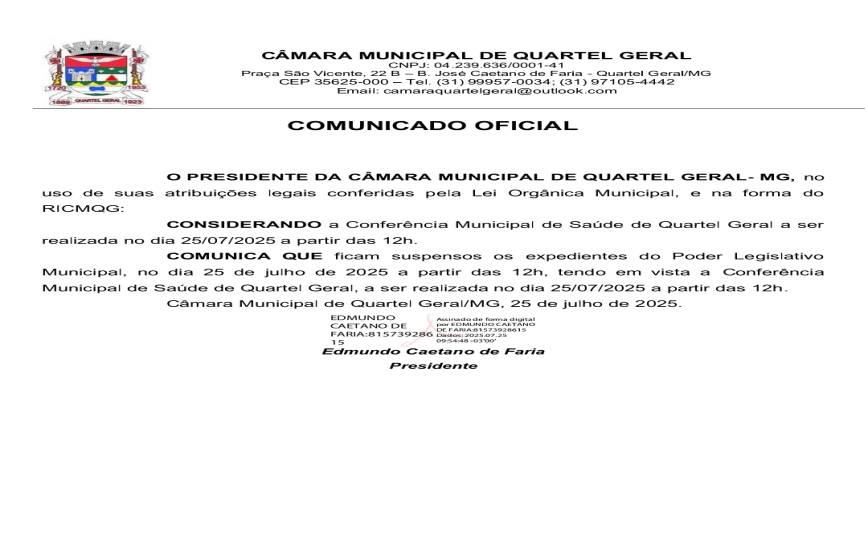 Comunicado Oficial
